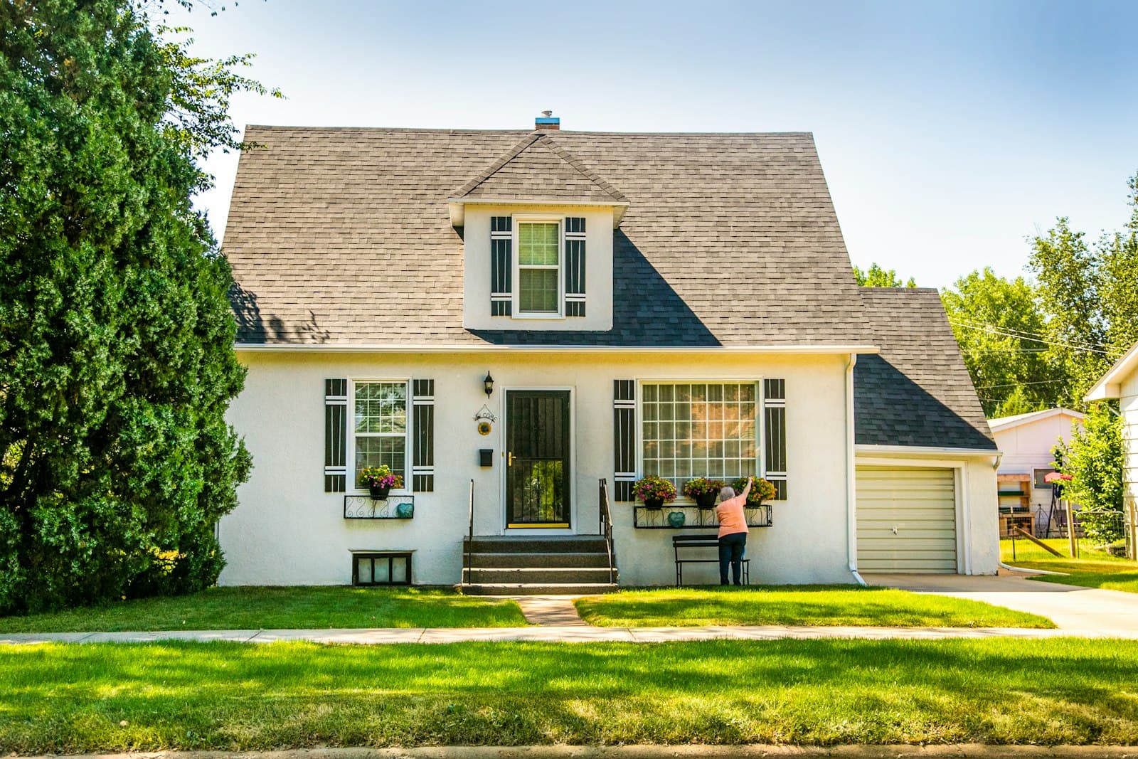 Freshly painted home exterior with crisp trim